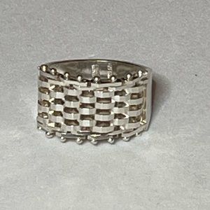 Sterling Silver Basketweave Ring